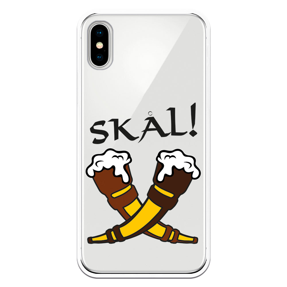 Carcasa móvil skall silicona flexible gel cuernos vikingos