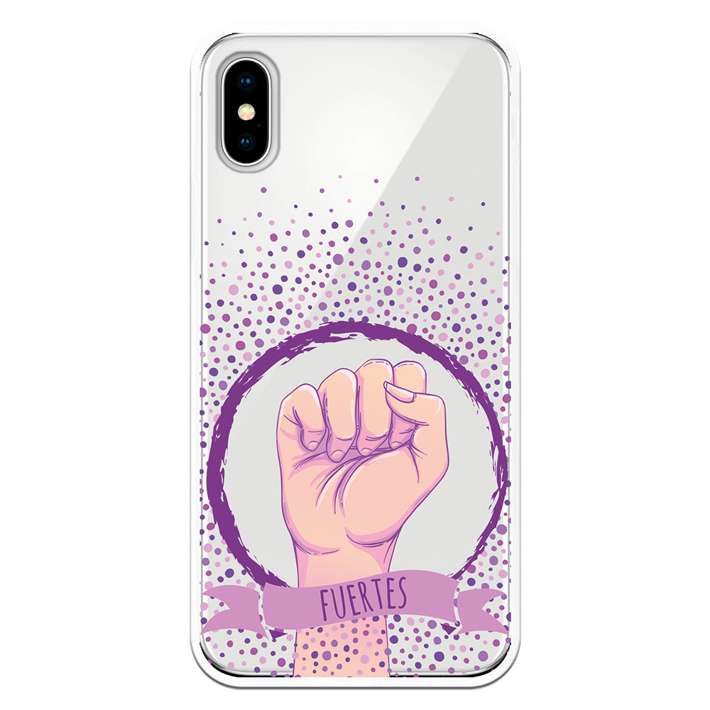 Funda especial día de la mujer empoderada mano levantada fuertes