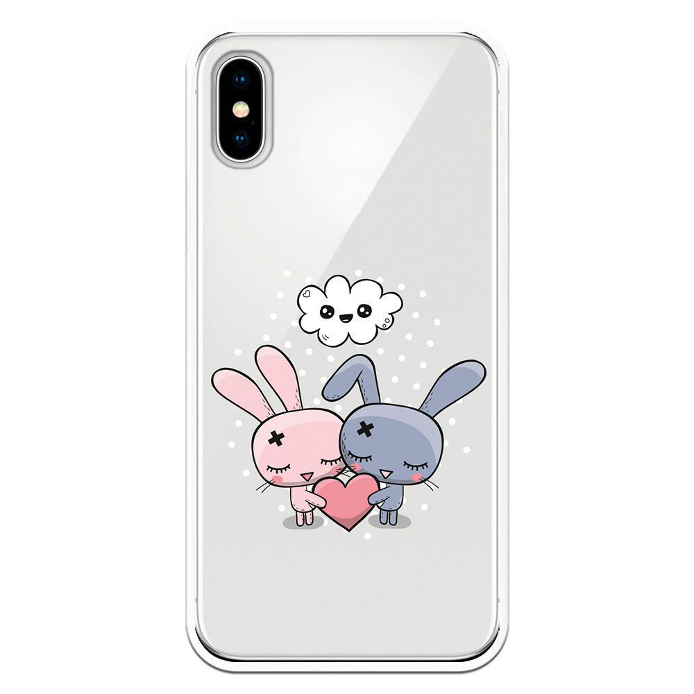 Funda Conejos corazón