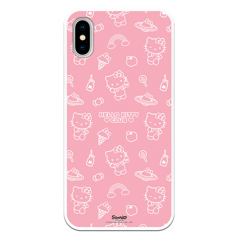 Funda móvil funda fondo rosa icono blanco trazado