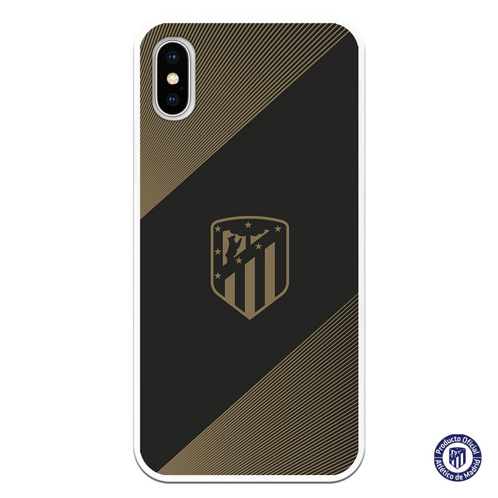 Comprar funda atlético de madrid color marrones dorado con negro sencillo clásico