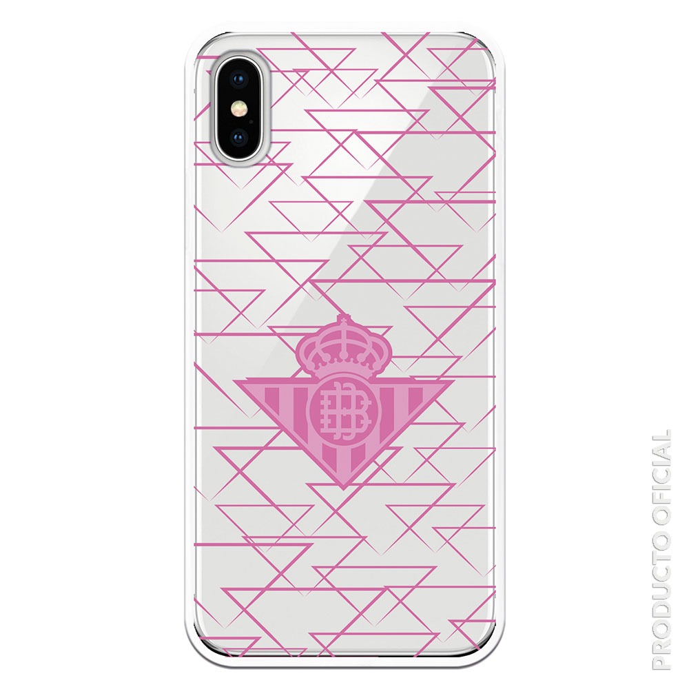 Comprar carcasa real betis rosa escudo rosa triangulo con fondo transparente gel silicona transparente regalate a ti cosas futbol femenino rosas