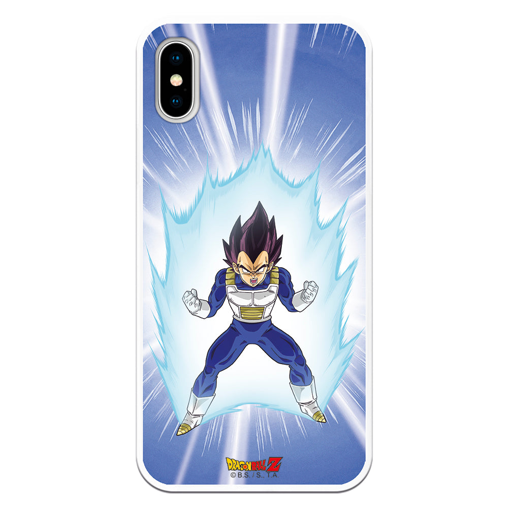 Funda móvil Vegeta activando su eneriga para luchar