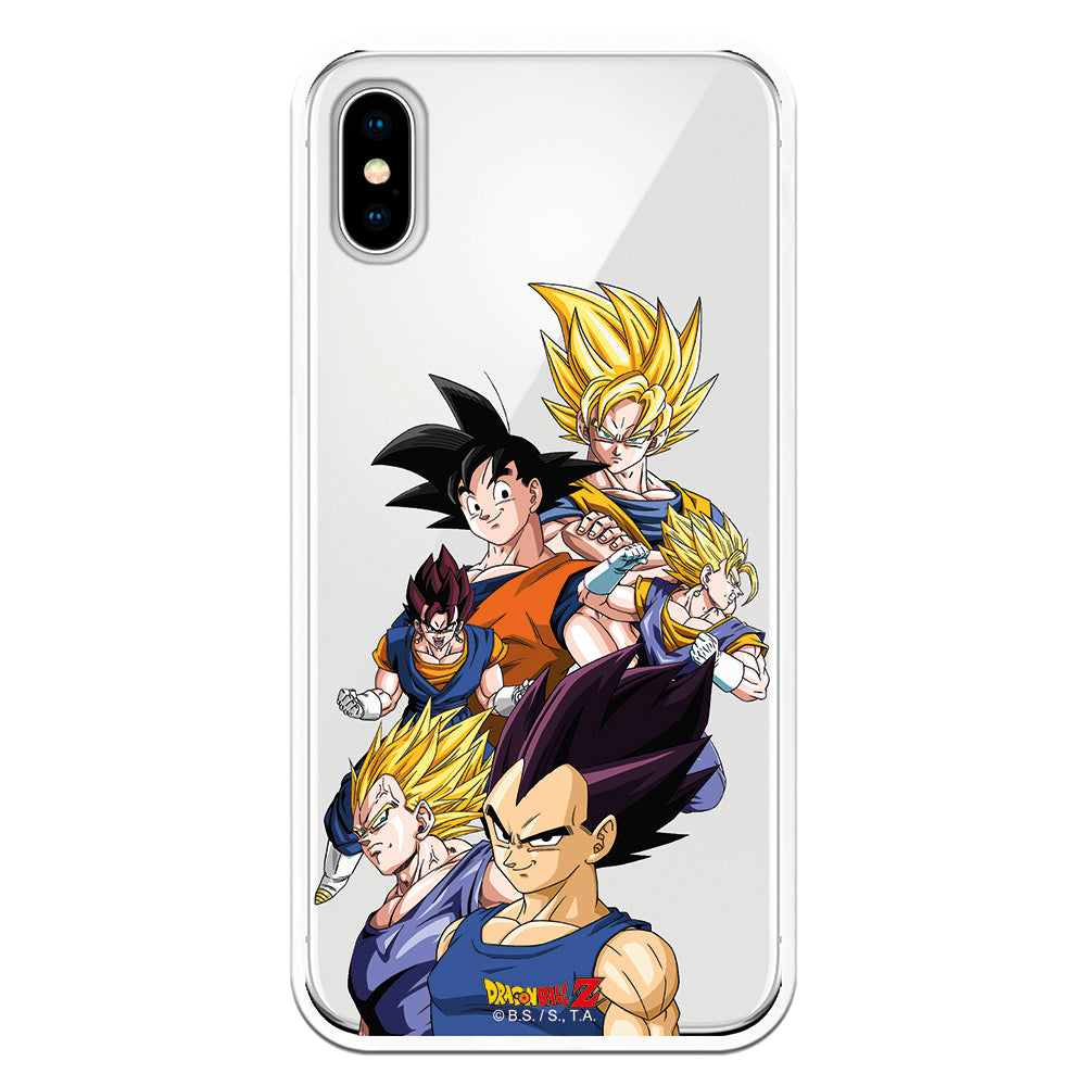 funda dragon ball vegeta y Goku distintas posturas y en fusión