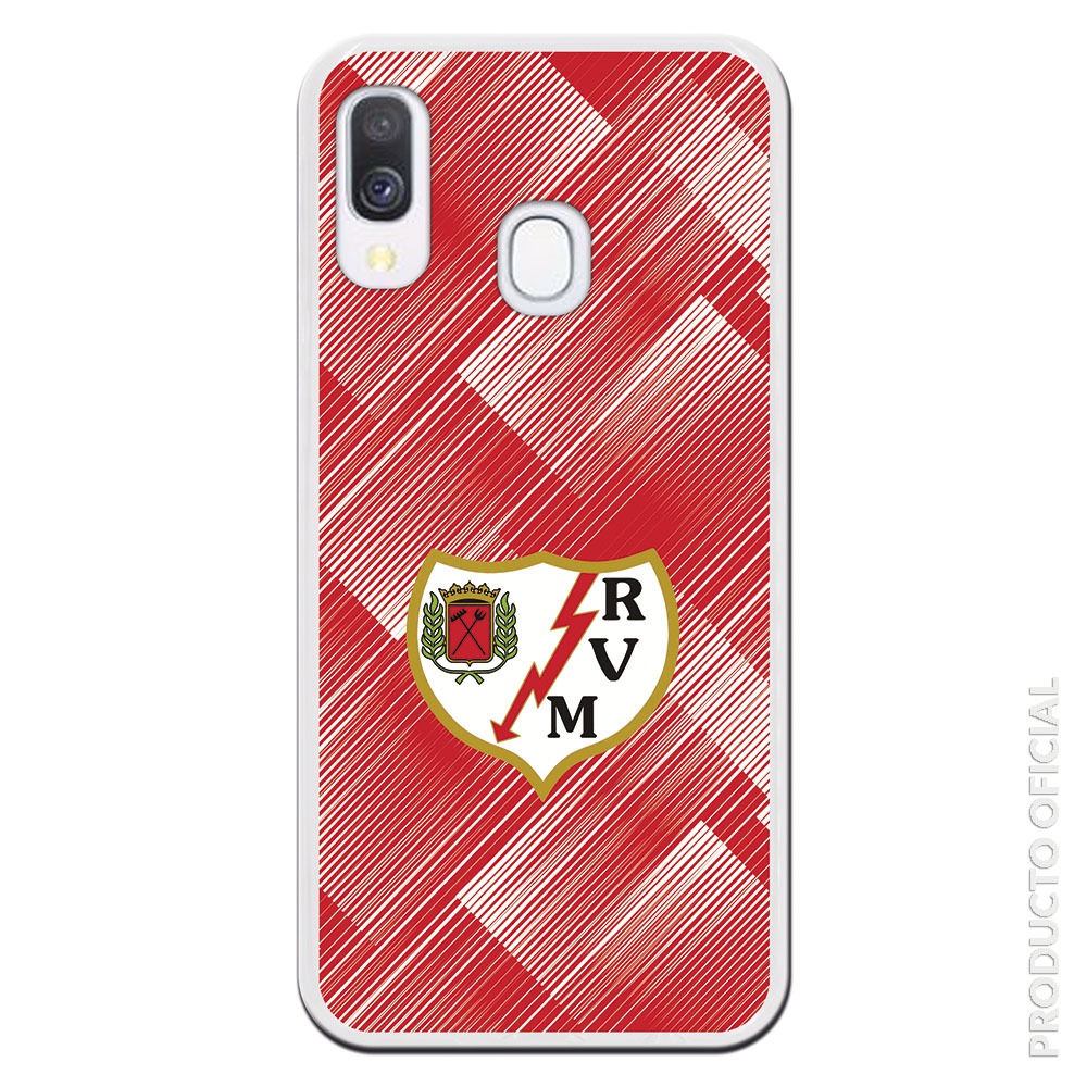 Comprar carcasa del rayo vallecano escudo y fondo líneas rojas trazado silicona gel transparente cubre los cuatro lados