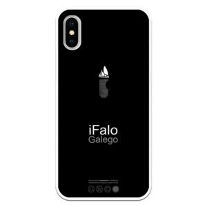 Comprar funda gallega orgullo i falo galego con simbolo de percebe en vez de la manzana de iphone fondo negro