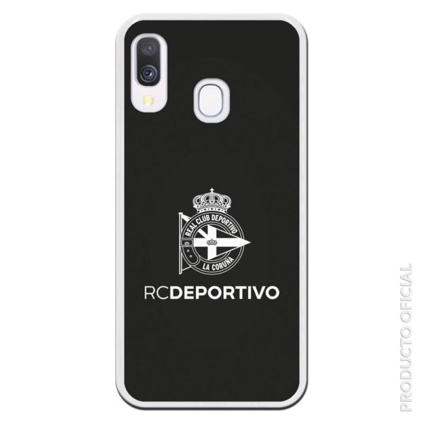 Comprar funda RC Deportivo escudo blanco y fondo negro disponible para más de 500 terminales