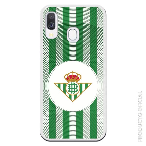 Comprar funda del betis escudo Real Betis con cuadrado Balcno y líneas verde y blanco con círculos verdes alrededor