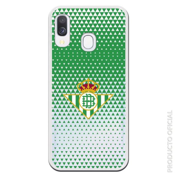 Comprar carcasa móvil Betis con verde triangulos y fondo transparente futbol femenino regalo afición