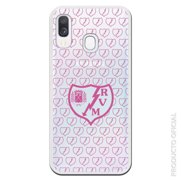 Comprar funda móvil rayo vallecano rosa con mini escudo rosas futbol femenino rayo vallecano regalo original afición