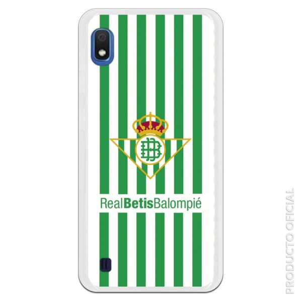 Funda móvil Real Betis escudo y líneas blanco y verde