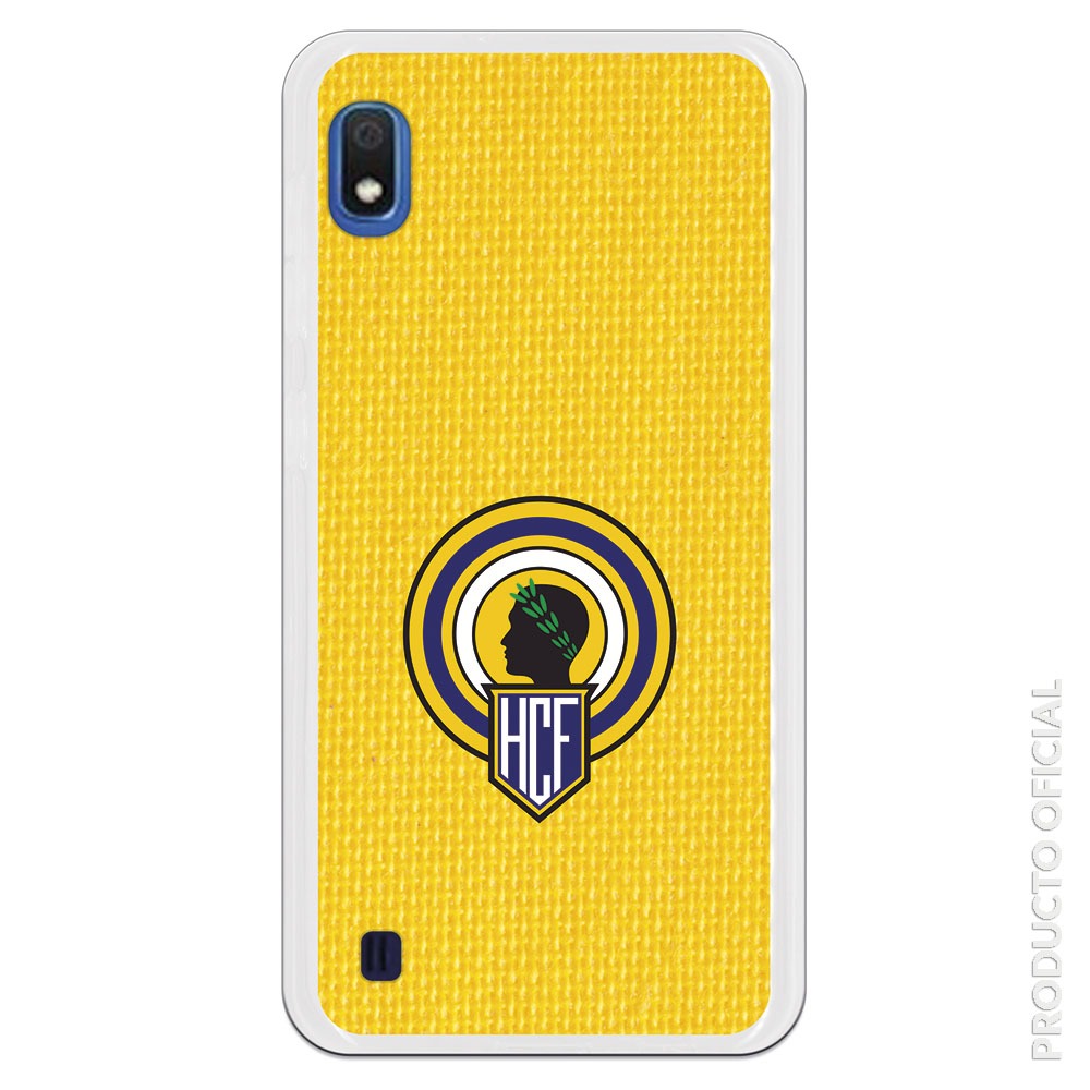 Funda móvil Hércules club de futbol escudo con fondo amarillo