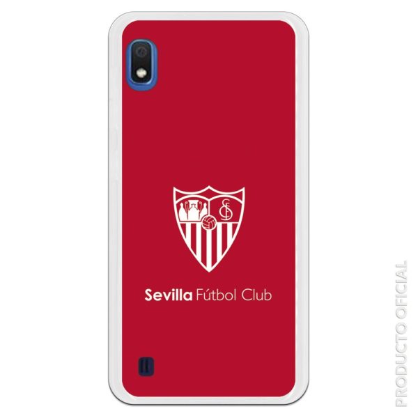 Funda móvil Sevilla Fútbol club con fondo rojo