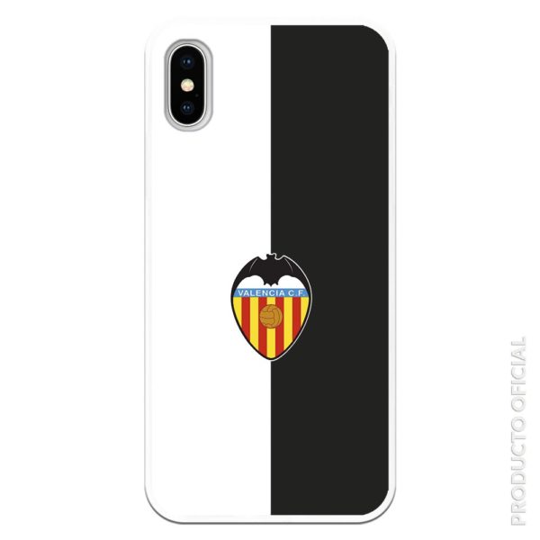 Carcasa móvil valencia escudo valencia con color oficial senyera valenciana con fondo negro y blanco