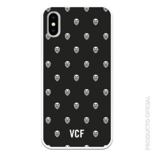 Funda móvil vcf valencia futbol club con color blanco y fondo negro comprar para regalo