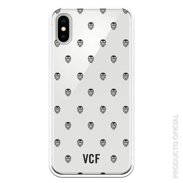 Funda móvil con escudo valencia vcf con fondo transparente partido hoy valencia