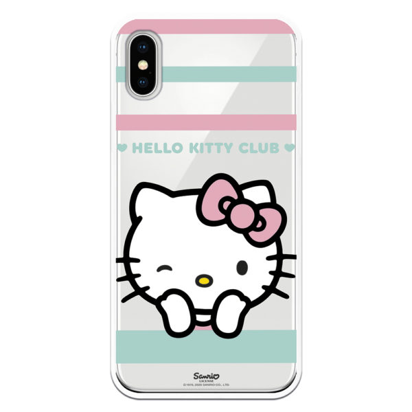 Funda móvil Hello Kitty club bonita guiño Rosa y azul