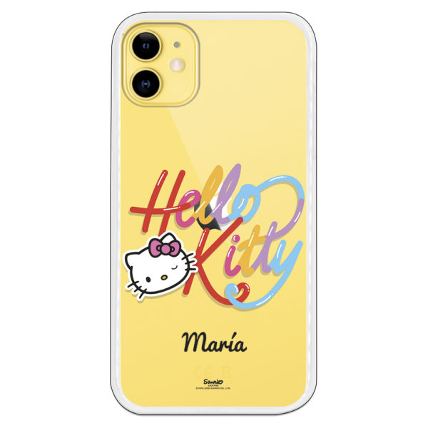Funda móvil Hello kitty nombre personalizado maría