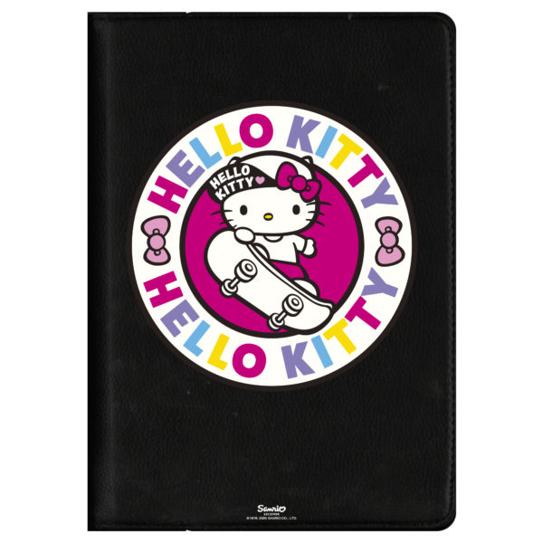 Funda de tablet Hello Kitty con juego Skate de polipiel negro