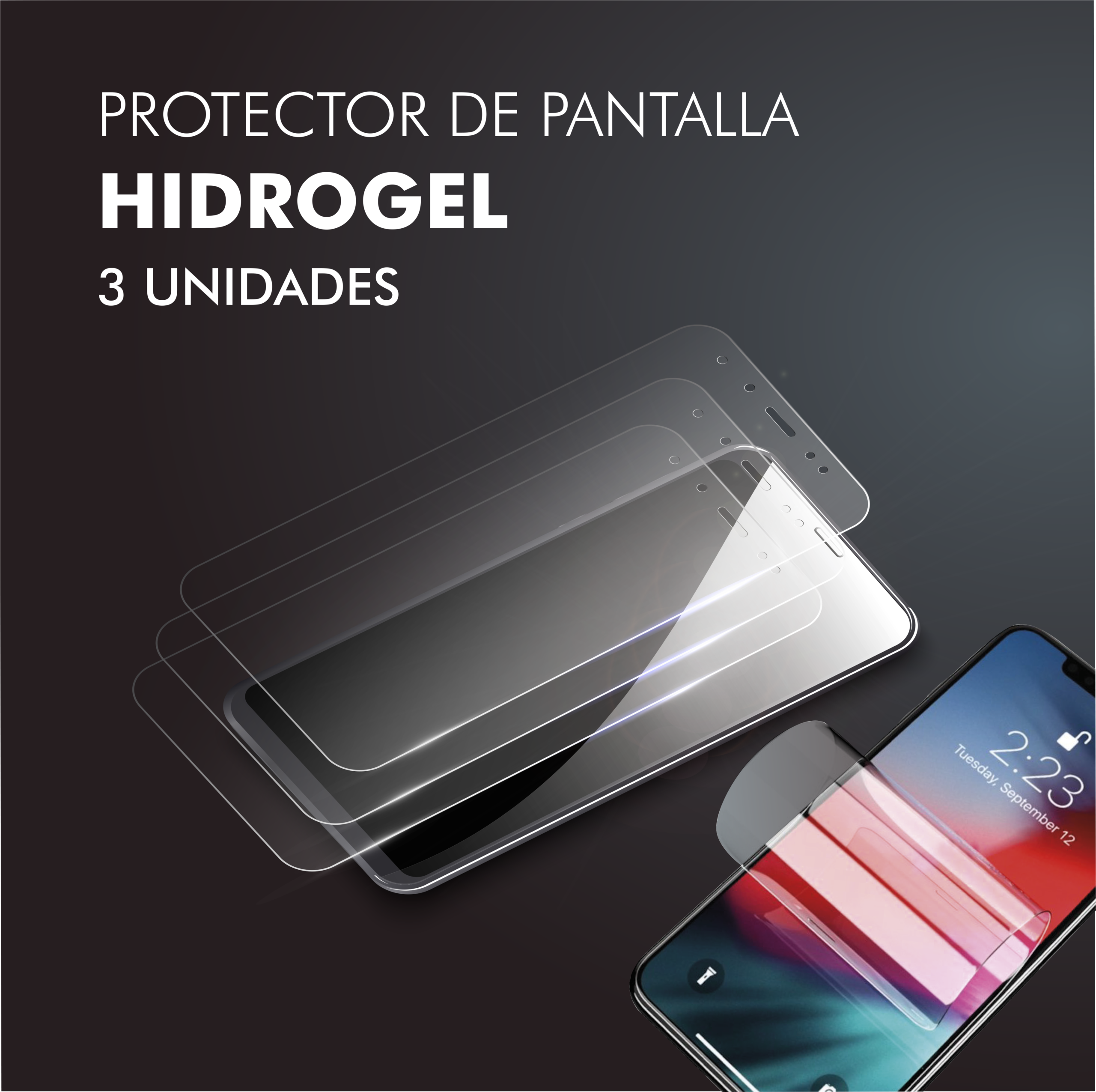 Protector de Pantalla Hidrogel – 3 unidades - Personalaizer