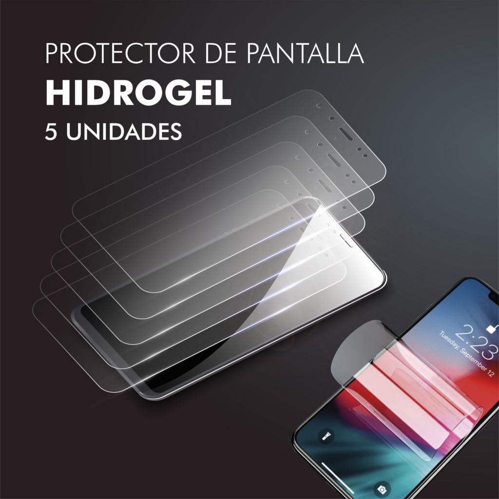 Protector pantalla móvil Hidrogel Pack 5uds Barata