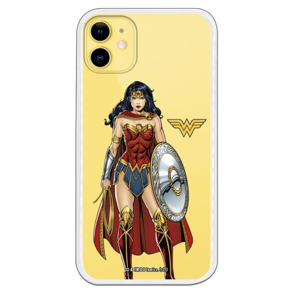 Carcasa móvil gel flexible Wonder Woman Oficial fondo transparente