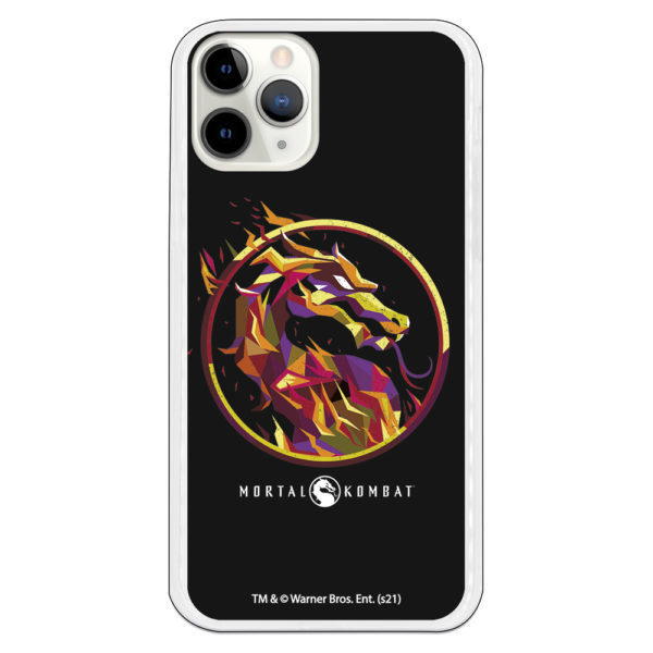 Funda móvil Mortal Kombat dragón icónico conceptual con fondo negro