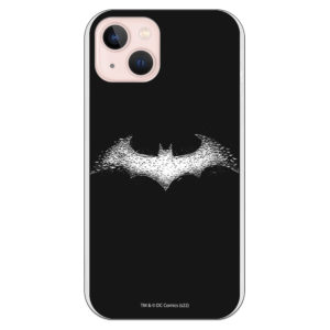 Funda móvil Batman icono blanco formado por murcielagos y fondo negro Silicona flexible